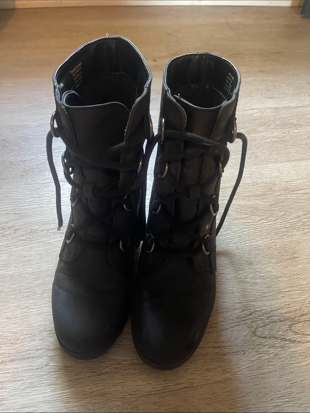 Black Lace-Up Women’s Ankle Boots